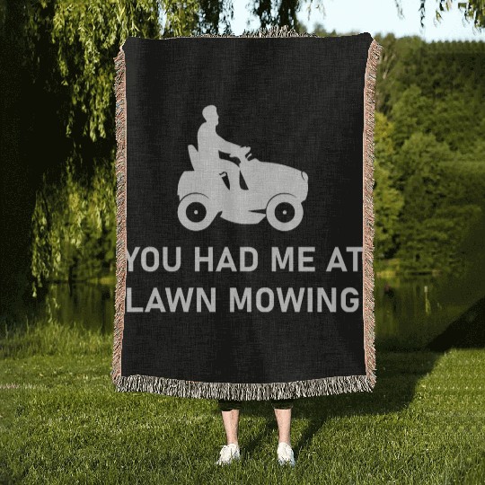 Landscaping Lawn Mowing - Gardening Landscaper Woven Blankets