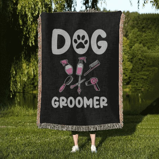 Dog Groomer Canine Grooming Hygiene Woven Blankets