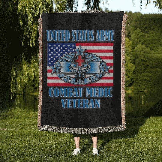Combat Medic 4th Award Memorable Us Woven Blankets