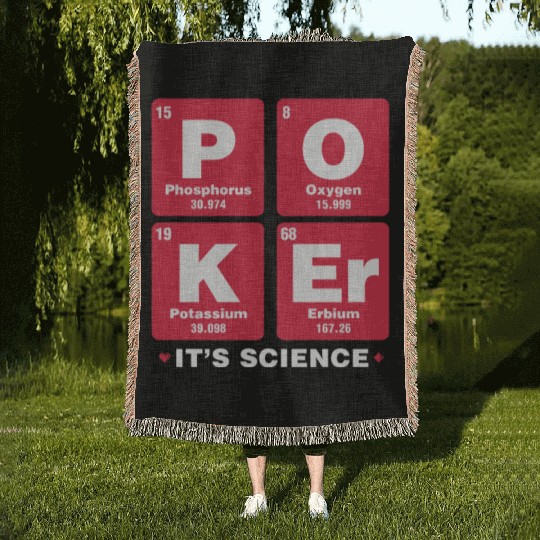 Poker It's Science Woven Blankets