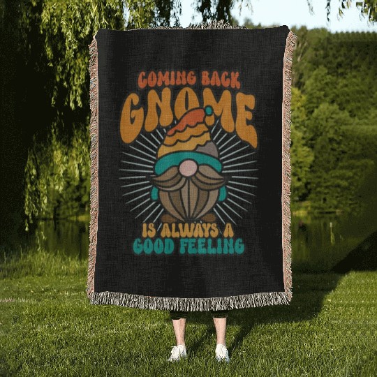 Garden Gnomes Gnome Lover Funny Gnome Gardening Woven Blankets