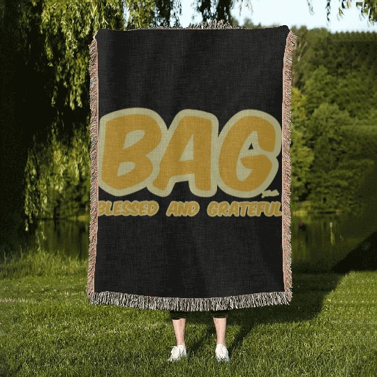BAG Blessed And Grateful Woven Blankets