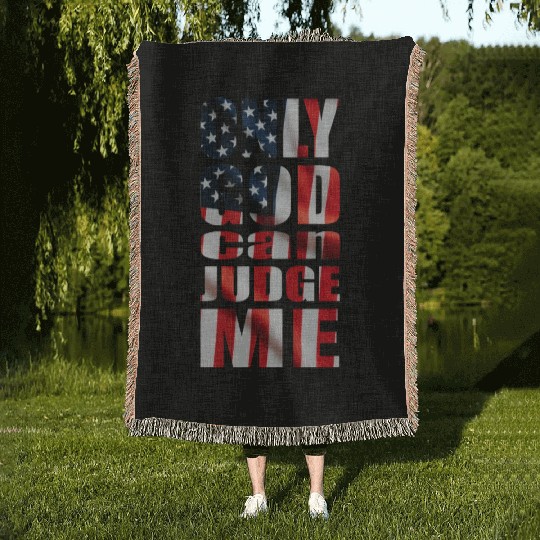 Only God can Judge Me usa Woven Blankets