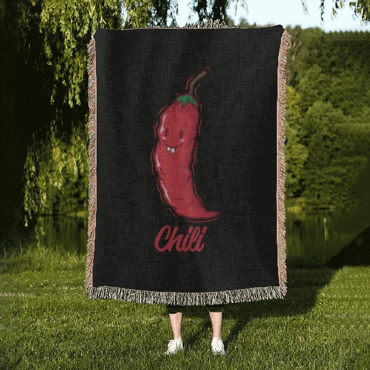 Chili Spice Flavor Food Cooking Woven Blankets