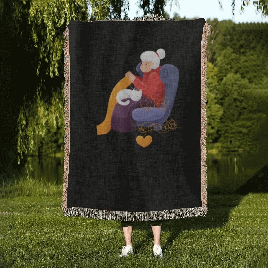 I Love My Grandma Woven Blankets