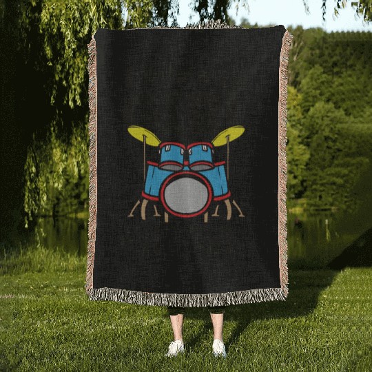 Drummer Drums Music Drum Set Drumming Woven Blankets