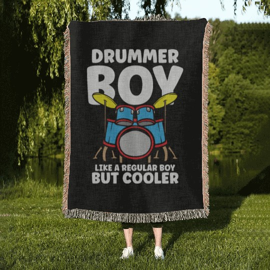 Drummer Drums Music Drum Set Drumming Woven Blankets
