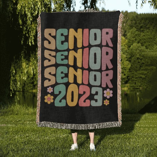 Graduation Woven Blankets, Senior Class Of 2023 Gift End