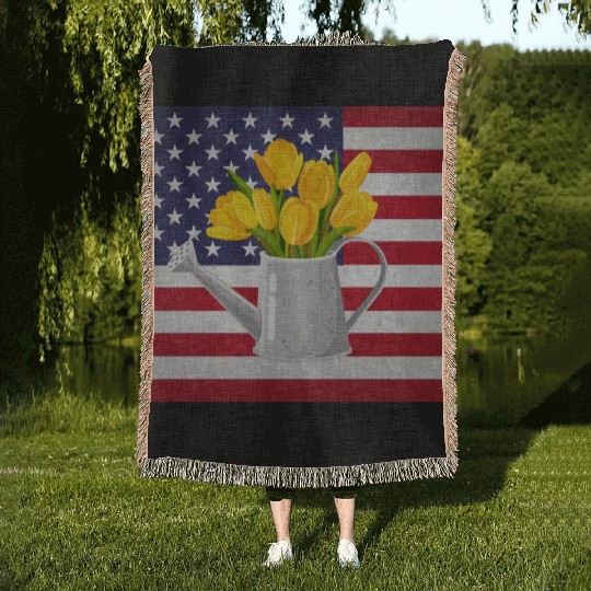 Tulip Gardening Woven Blankets
