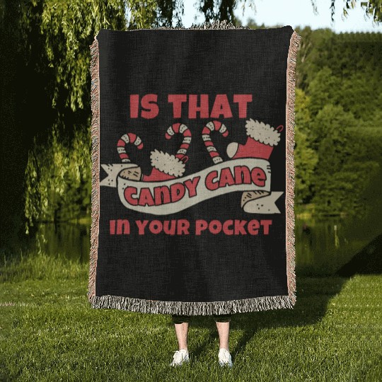 Candy Cane Is That Candy Cane In Your Pocket? Woven Blankets