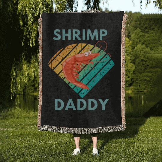 Shrimp daddy Woven Blankets