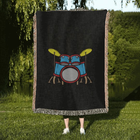 Drummer Drums Music Drum Set Drumming Woven Blankets