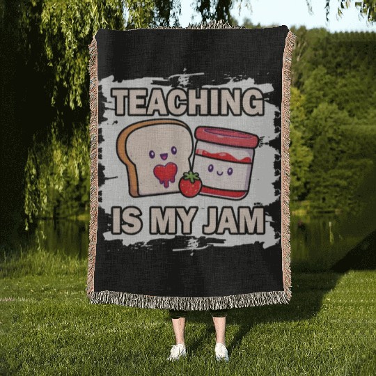 Teaching Is My Jam School Teacher Appreciation Woven Blankets