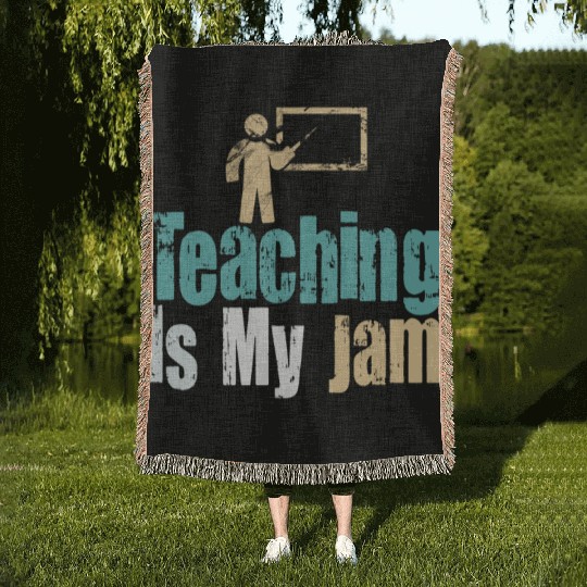 Teaching Is My Jam School Teacher Appreciation Woven Blankets
