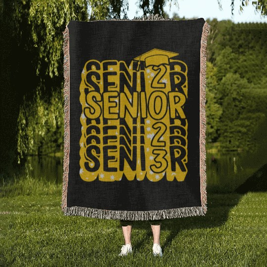 Graduation Woven Blankets, Senior Class Of 2023 Gift End