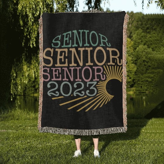 Graduation Woven Blankets, Senior Class Of 2023 Floral