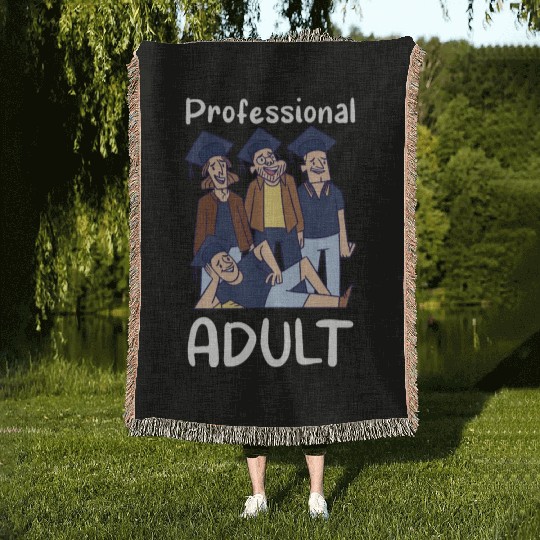 Professional Adult Graduate Graduated Adulting Woven Blankets