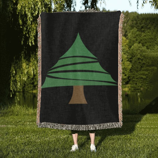 Christmas tree Woven Blankets