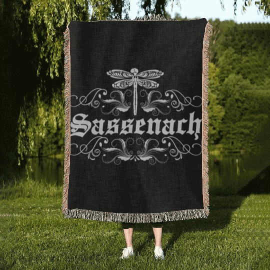 Sassenach Outlander Celtic Gaelic Dragonfly Woven Blankets
