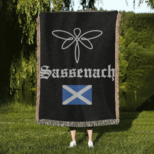 Sassenach Outlander Celtic Gaelic Dragonfly Woven Blankets