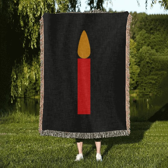 red advent candle Woven Blankets