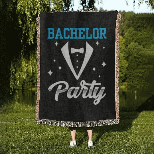 Bachelor Party Team Bride Groom Woven Blankets