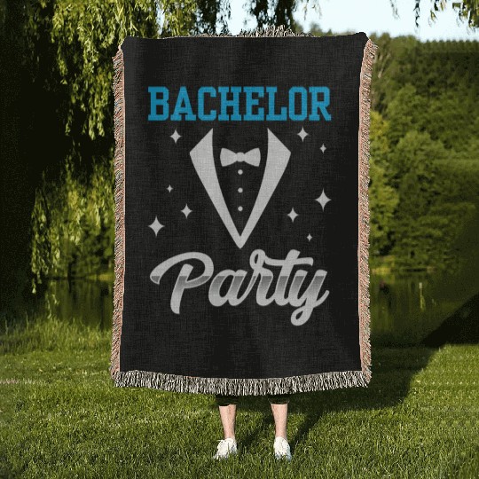 Bachelor Party Team Bride Groom Woven Blankets