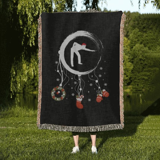 Winter dreamcatcher Christmas Billiards Woven Blankets