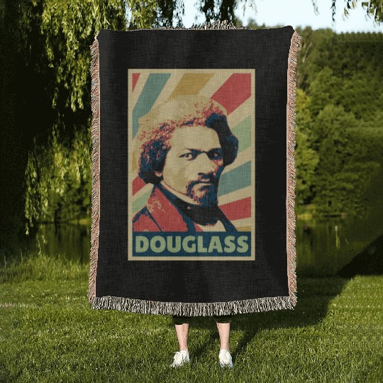 Frederick Douglass Vintage Colors Woven Blankets