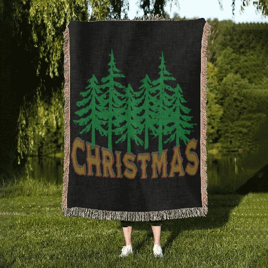 Family Christmas 2023 Woven Blankets classic