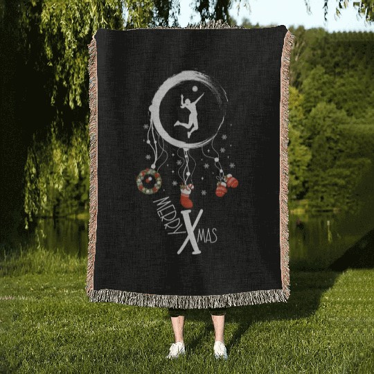 Winter dreamcatcher Christmas Volleyball Woven Blankets