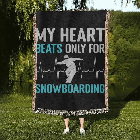 Snowboarding Hobby Ski Holidays Freestyle Woven Blankets