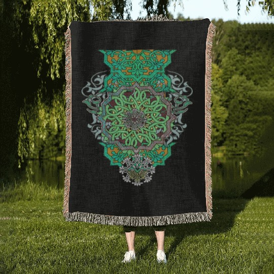 Tattoo Persian art Woven Blankets