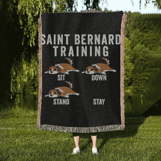 Saint Bernard Training Woven Blankets