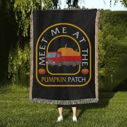 Halloween Woven Blankets, Meet Me At The Pumpkin Patch