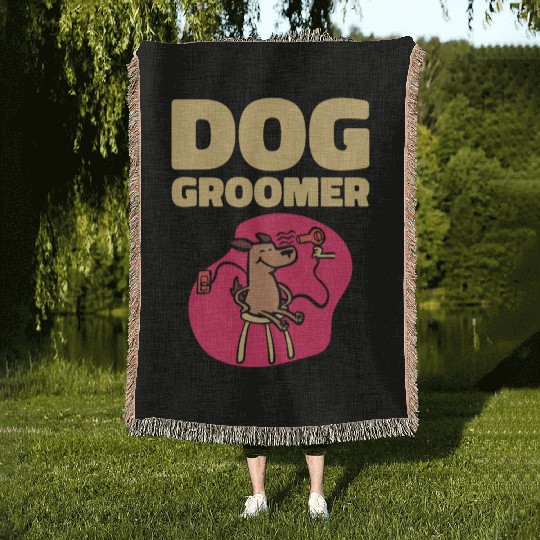 Dog Groomer Canine Grooming Hygiene Woven Blankets