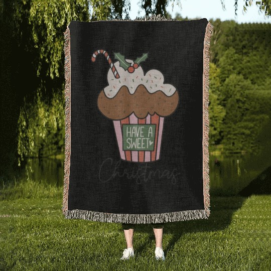 Have a Sweet Christmas Hot Chocolate Woven Blankets