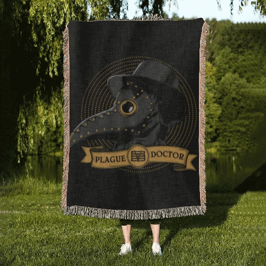 Plague Doctor Woven Blankets