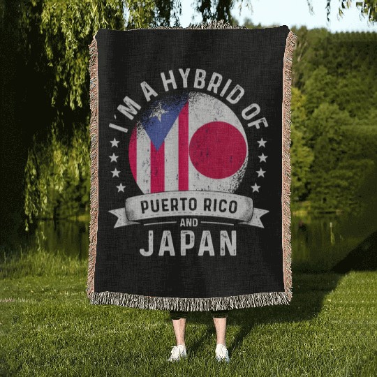 Puerto Rico Flag Japan Grown Country Flags Woven Blankets