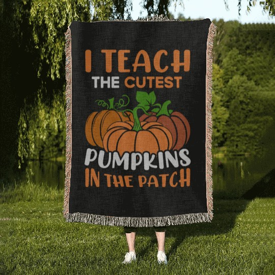 Teacher Halloween Pre-K Teacher Kindergarten Cutes Woven Blankets