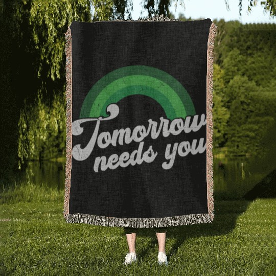 Rainbow Mental Health Tomorrow Needs You Woven Blankets
