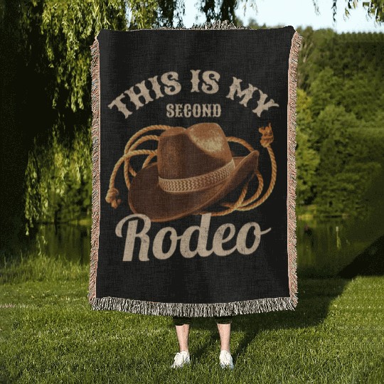 Rodeo Bull Riding Livestock Show Farmer Cattle Woven Blankets