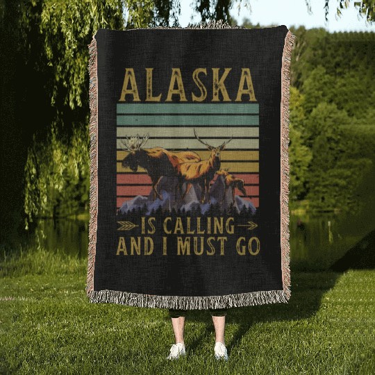 Alaska Gift USA Natur Bär Denali Grizzly Wald Woven Blankets