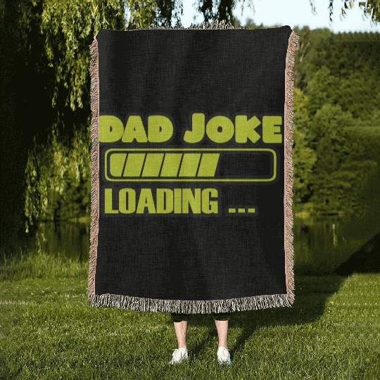 Funny Dad Jokes Cool Vector Design Woven Blankets