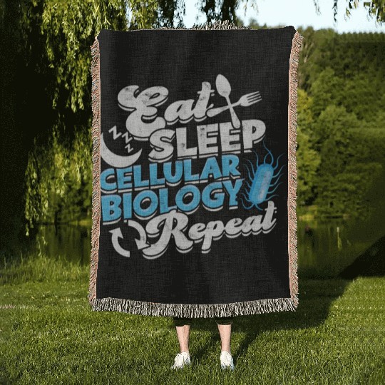 Eat sleep cellular Biology Science Biologist Woven Blankets