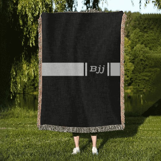 Jiu Jitsu White Belt Be Kind Work Hard Stay Humble Woven Blankets