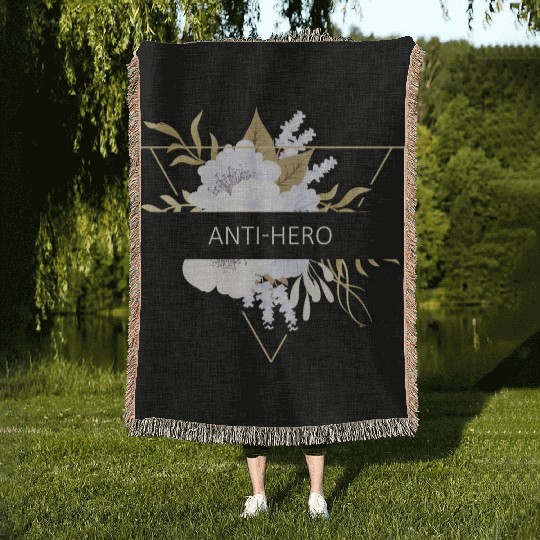 Anti-Hero Flower Text Gift Music Fan Lover Woven Blankets