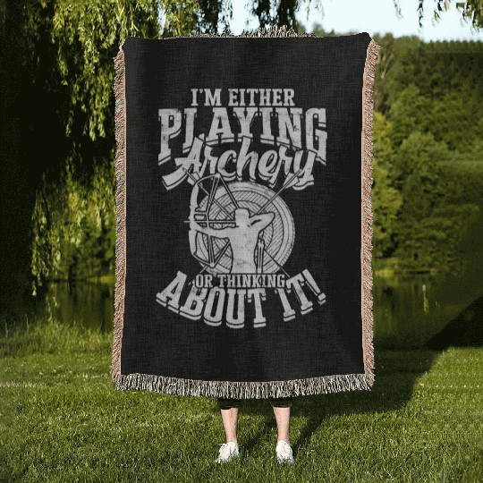 Archery Arrow Hunter Bows Hunting Archer Woven Blankets