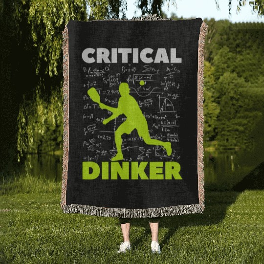Pickleball Critical Dinker, Funny Pickle Ball. Woven Blankets