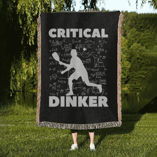 Pickleball Critical Dinker, Funny Pickle Ball. Woven Blankets